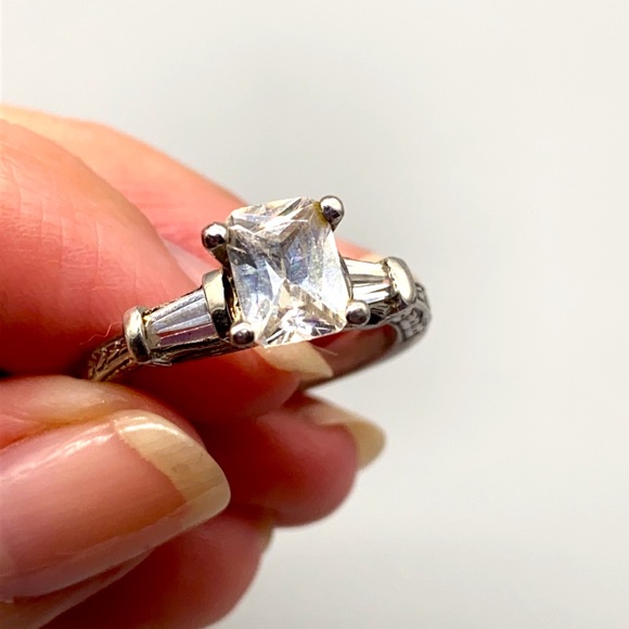 Beautiful sterling silver vintage Art Deco style ring in size 8.5 💕 - Picture 8 of 8